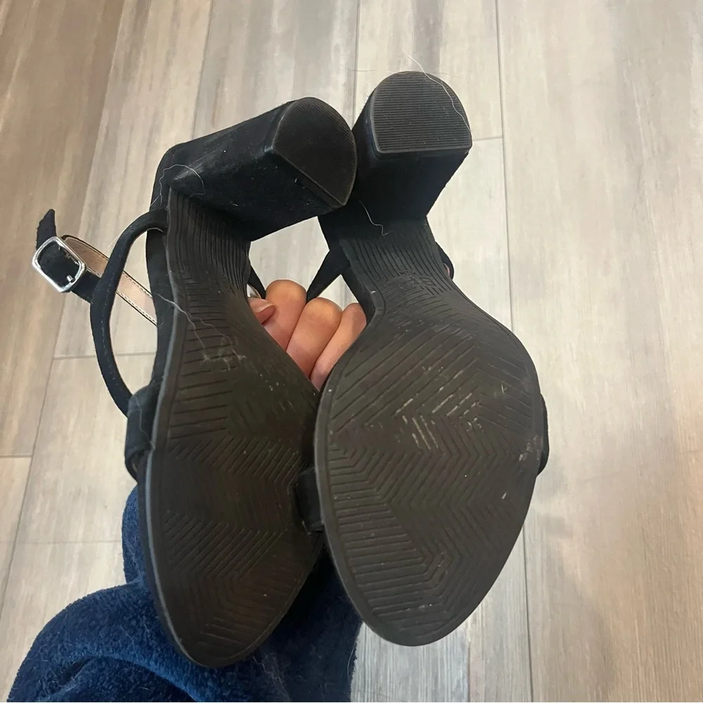 BP Black Strappy Heels - Picture 3 of 6